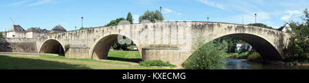 Stone arch bridge in Echternach in Luxemboug Stock Photo