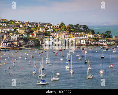 Polruan is a small fishing village in the parish of Lanteglos-by-Fowey in Cornwall, England, United Kingdom. Stock Photo