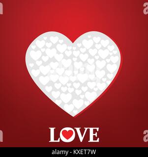 valentines day background vector heart shape for greeting love card design Stock Vector
