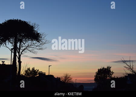 Sunset in Largs Scotland Stock Photo