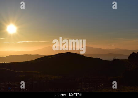 Sunset in Largs Scotland Stock Photo