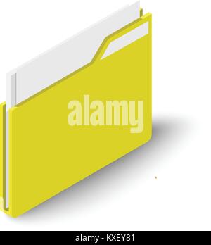 Folder icon, isometric style Stock Vector