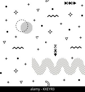 Seamless Memphis background. Abstract pattern fashion 80-90s. It can be used in printing, website background and fabric design. Stock Vector
