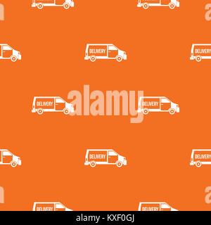 Delivery truck pattern seamless Stock Vector