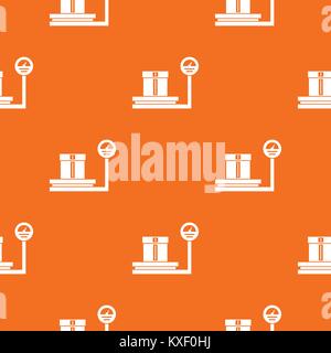 Shop scales pattern seamless Stock Vector