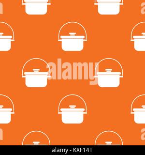 Cooking cauldron pattern seamless Stock Vector