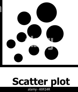 Scatter plot icon, simple style. Stock Vector