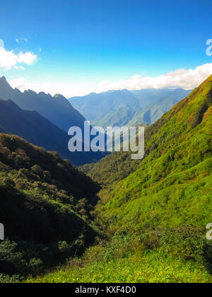 The summit beautiful landscape of Fan Si Pan or Phan Xi Pang mountain ...