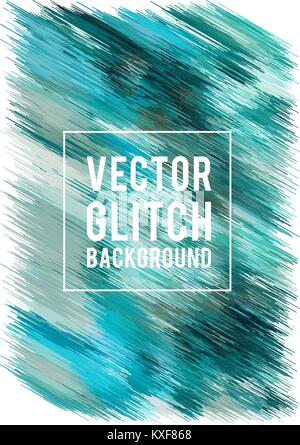 Abstract glitch background, vector illustration Stock Vector
