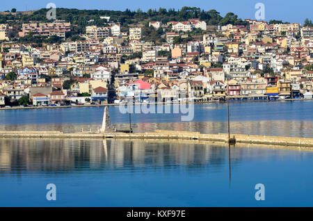 Argostoli is a town and a former municipality on the island of Kefalonia, Ionian Islands, Greece. Stock Photo