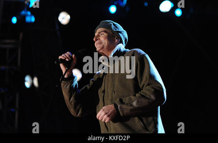 Singer James Taylor performs at a concert during the 90th National Christmas Tree Lighting Ceremony on the Ellipse behind the White House in Washington, D.C. on December 06, 2012. .Credit: Olivier Douliery / Pool via CNP /MediaPunch Stock Photo