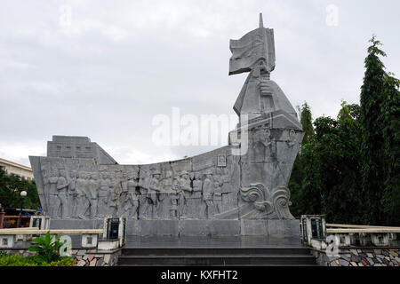 QUY NHON, VIETNAM - 21 JANUARY 2017 Monument on the sea side promenade Stock Photo