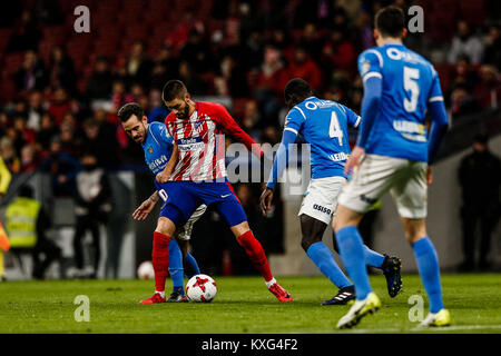 Madrid, Spain. 9th Jan, 2018. Sergio Gonzalez (Atletico ...