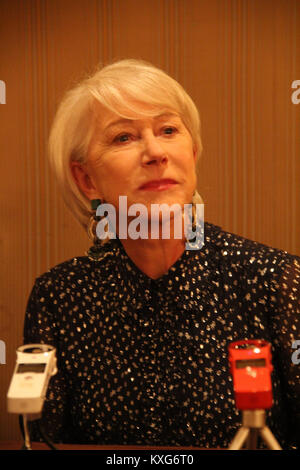 West Hollywood, California, USA. 9th January, 2018. Helen Mirren 01/09/2018 'The Leisure Seeker' Press Conference held at The Beverly Wilshire Hotel in Beverly Hills, CA Photo by Izumi Hasegawa/HollywoodNewsWire.co Credit: Hollywood News Wire Inc./Alamy Live News Stock Photo