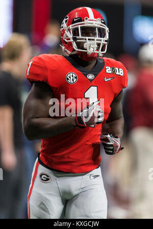 Georgia Running Back Sony Michel Walks In The Stadium During The "Dog ...