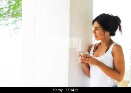 Beautiful woman with coffee cup Stock Photo
