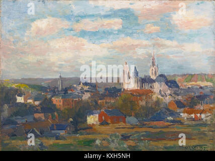 Albert Lebourg VUE D'EVREUX AVEC LA CATHÉDRALE NOTRE DAME 1897 Stock Photo