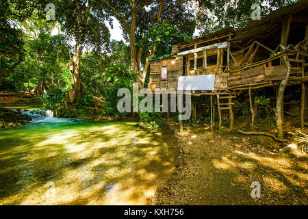 Old village house in Jamaica at day light Stock Photo