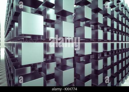 3d rendering of abstract cubes background Stock Photo