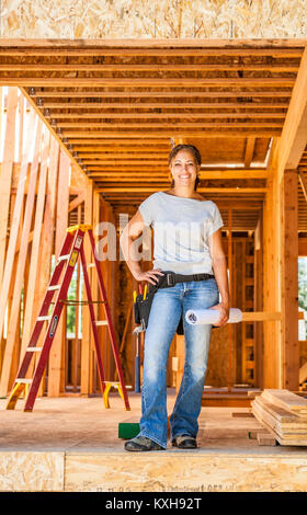 construction shoot at jason moffat's house Stock Photo