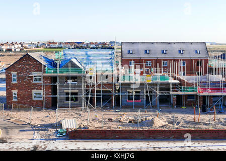 House building on sunny winter day Stock Photo