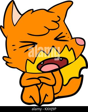 angry cartoon fox sitting on floor Stock Vector Image & Art - Alamy