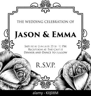 Wedding Invite Invitation Template Stock Vector