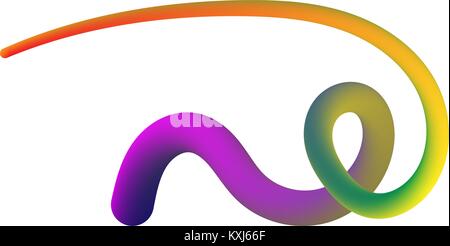 Trendy abstract colorful liquid shape, fluid element with rainbow gradient wave. May be used as background for card and web design, banners & posters Stock Vector