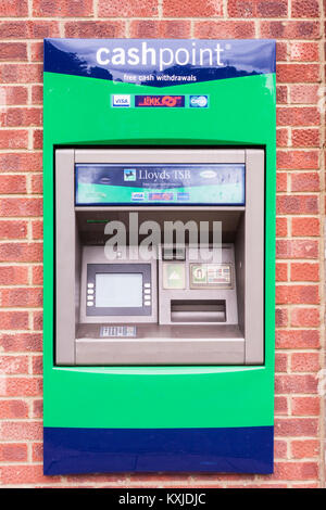 cash lloyds tsb machine cashpoint atm bank cambridge england alamy withdrawals offering