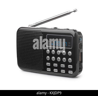 Pocket FM radio mp3 player isolated on white Stock Photo