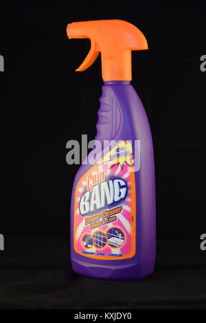 Reading, United Kingdom - May 02 2015:   A squirt bottle of Cillit Bang Power Cleaner Stock Photo