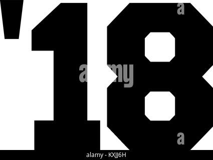 Number 18 black college Stock Vector Image & Art - Alamy