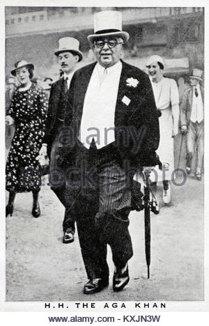 The Aga Khan 3rd, 1877 – 1957, Racing horse owner and trainer Stock Photo