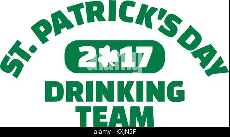 St. Patrick's Day 2017 Drinking Team Stock Vector