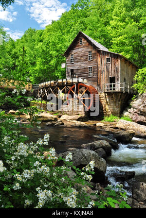 Grist Mill at Babcock State Park West Virginia Stock Photo