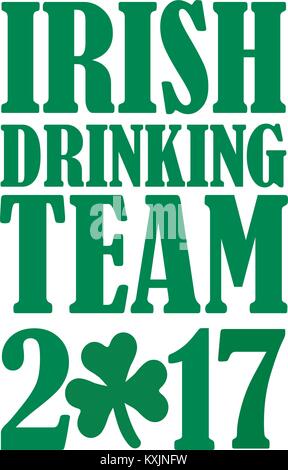 Irish drinking team 2017 Stock Vector