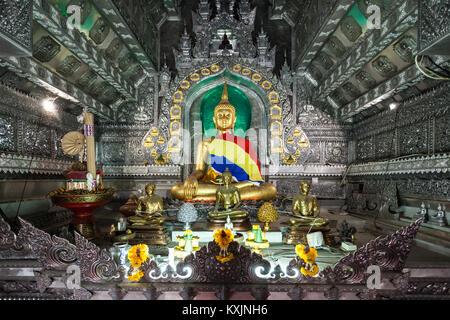 CHIANG MAI, THAILAND - NOVEMBER 07, 2014: Wat Sri Suphan temple interior. Stock Photo