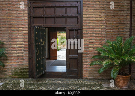 Entrance to the courtyard of the Convento de San Francisco, now a Parador Nacional, Alhambra Alta, Granada, Andalusia, Spain Stock Photo