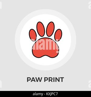 Paw vector flat icon Stock Vector