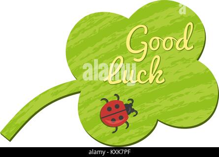 Good Luck wish icon. Stock Vector