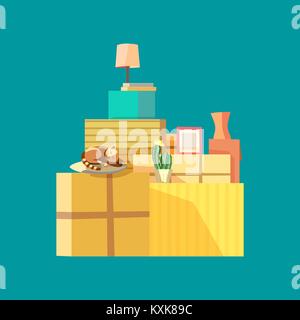 Moving to new house. Stock Vector