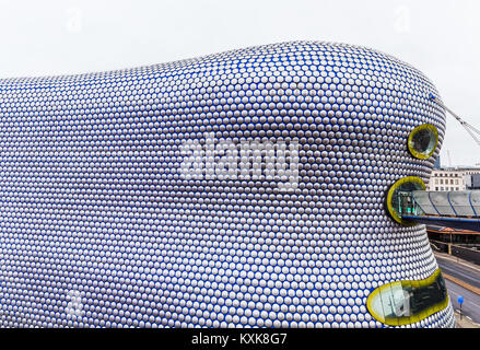 A multi image panorama of the iconic Selfridges Building in the heart of Birmingham city centre.  The building, which is part of the Bullring shopping Stock Photo