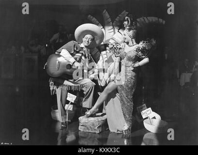 Andy Russell and Carmen Miranda in 'Copacabana,' 1947 Stock Photo