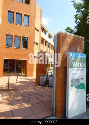 Barcelona - Universidad Politécnica de Cataluña (UPC) - Campus Norte - Edificio Vèrtex 1 Stock Photo