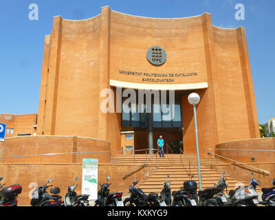 Barcelona - Universidad Politécnica de Cataluña (UPC) - Campus Norte - Edificio Vèrtex 2 Stock Photo