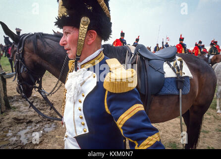 The Battle of Waterloo 175th anniversary re-enactment on June 19th 1990: Stock Photo