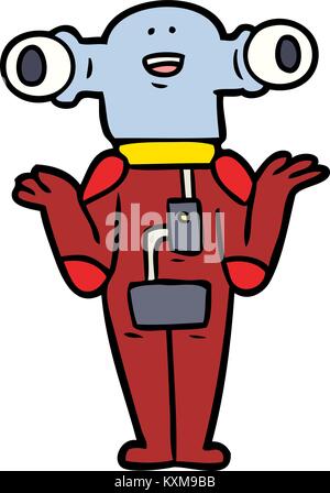 friendly cartoon alien shrugging Stock Vector Image & Art - Alamy