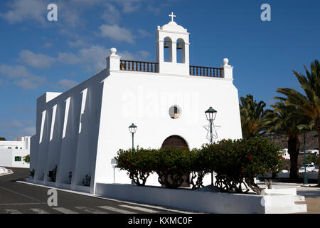 San Isidro Labrador church, Uga, Lanzarote, Canary Islands, Spain. Stock Photo