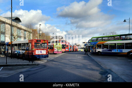 Stock picture of Canterbury bus sation in Canterbury, Kent. Stock Photo