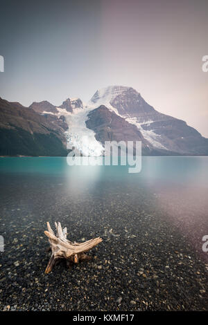 Mount Robson as seen from Berg Lake, British Columbia, Canada Stock Photo